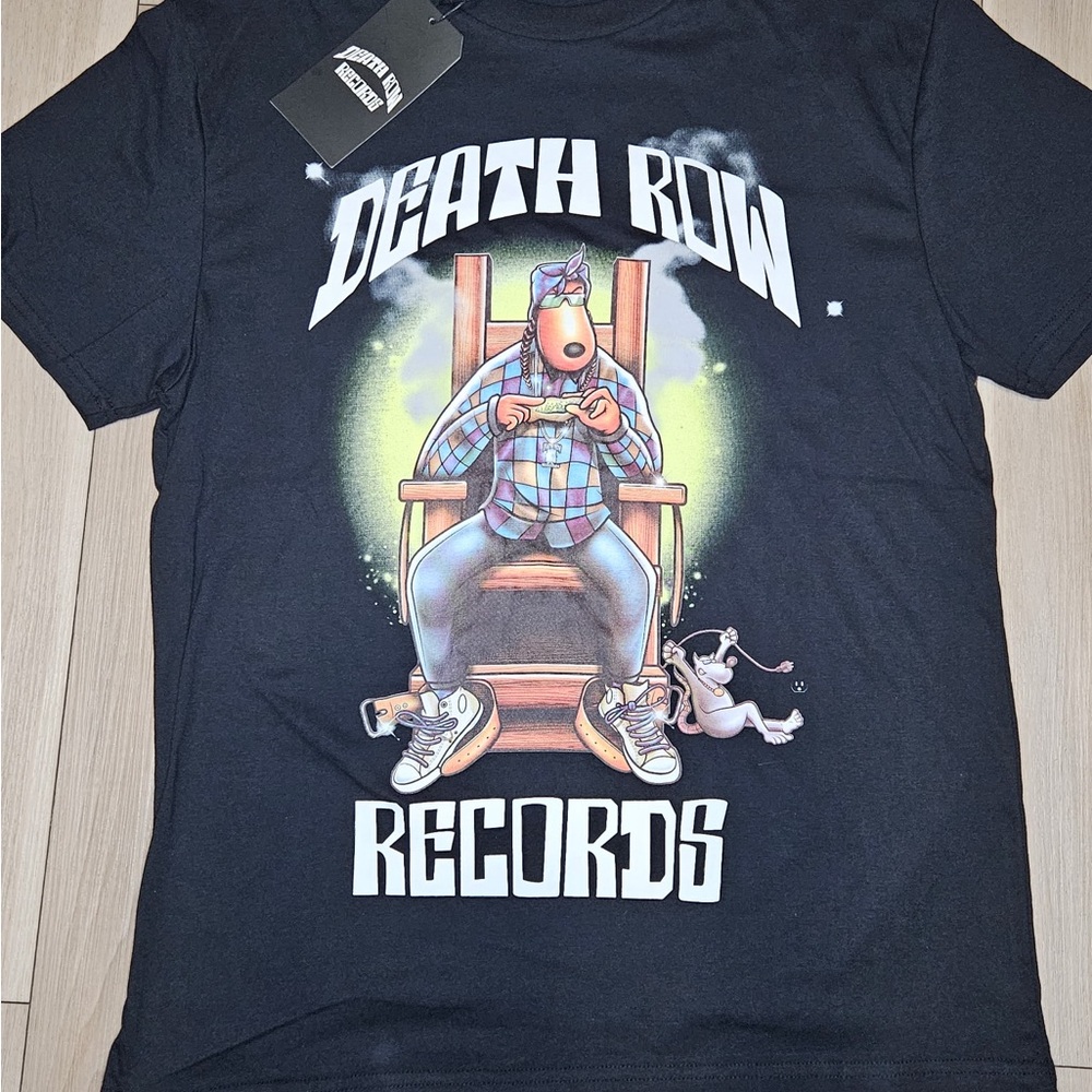 Death row records Black Graphic T-Shirt size L
